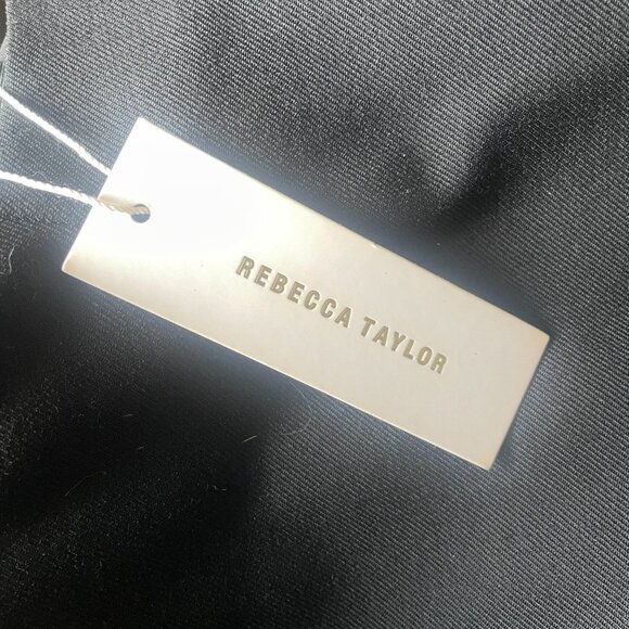 Rebecca Taylor Black Sleeveless Gab Dress Size 4 Office Little Black Dress LBD - Picture 8 of 10